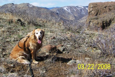 Cleo on top of Castle Rock